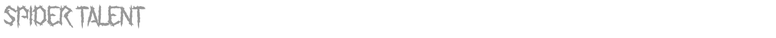 Spider Talent font preview